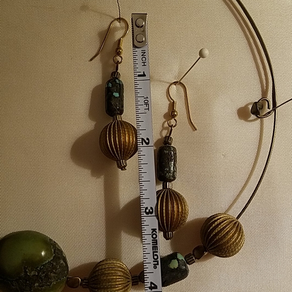 Artisan Turquoise Choker and Earrings - Picture 5 of 5